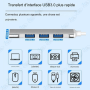 💻 Hub USB 3.1 4 Ports USB-A - Multiprise USB Haute Vitesse pour PC, Ordinateur Portable et Accessoires USB