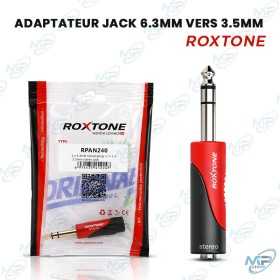 🔊 Adaptateur Jack 6,35 mm Mâle vers Jack 3,5 mm Femelle Stéréo ROXTONE RPAN240 – Connecteur Audio Haute Qualité