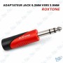 🔊 Adaptateur Jack 6,35 mm Mâle vers Jack 3,5 mm Femelle Stéréo ROXTONE RPAN240 – Connecteur Audio Haute Qualité