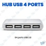 🔌 Hub USB 2.0 4 Ports Haute Vitesse | Répartiteur USB Compact Plug & Play pour PC, Ordinateur Portable et Accessoires