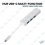 🔌 Hub USB-C Multi-Fonction 3 Ports USB 3.0 + Ethernet RJ45 10/100 Mbps – Adaptateur MacBook