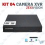 📹 Kit Vidéosurveillance ZEXIVISION 4 Caméras XVR 5MP 4K – DVR H.265+ Full Color 24/7 avec Audio, HDMI & Alarme