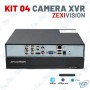 📹 Kit Vidéosurveillance ZEXIVISION 4 Caméras XVR 5MP 4K – DVR H.265+ Full Color 24/7 avec Audio, HDMI & Alarme