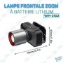 🔦 Lampe Frontale LED Zoom WH-2102 Rechargeable USB – Batterie Lithium, Éclairage Haute Luminosité pour Camping, Randonnée et Tra
