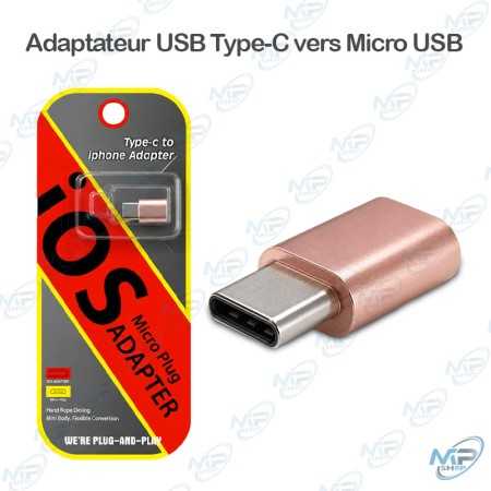 📱 Adaptateur USB Type-C vers Micro USB – Convertisseur de Charge et Synchronisation – Compatible Smartphones Android