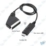 📺 Convertisseur SCART vers HDMI – Adaptateur Péritel vers HDMI pour TV, Console et Lecteur DVD