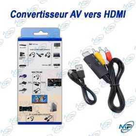 📺 Convertisseur AV vers HDMI – Adaptateur RCA Composite vers HDMI pour TV, Écran et Projecteur