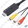 📺 Convertisseur HDMI vers AV – Adaptateur HDMI vers RCA Composite avec câble USB