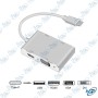 📺 Adaptateur USB Type-C vers HDMI, VGA, DVI & USB – Hub 4 en 1