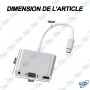 📺 Adaptateur USB-C vers HDMI & VGA 4K avec Sortie Audio 3,5 mm – Convertisseur Vidéo Type-C pour Écran, TV et Projecteur