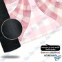 🖱️ Tapis souris grand format 90×40 cm – Rose Vichy avec Nœud