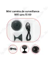 📷 Mini Caméra de Surveillance WiFi A9 HD – Caméra Espion Sans Fil avec Vision Nocturne, Détection de Mouvement et Support Magnét