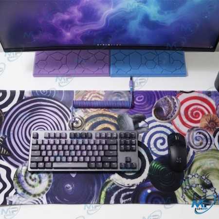 🖱️ Tapis de Souris Grand Format 89,5 × 39,5 cm – Desk Mat XXL Design Spirales Multicolores