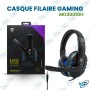 🎧 Casque Filaire Gaming Microdigit Raider MD3001GH – Microphone Intégré, Son Stéréo, Jack 3.5 mm