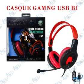 🎧 Casque Gaming USB B1 KOMC – Casque Stéréo avec Microphone, Super Bass et Contrôle du Volume