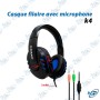 🎧 Casque Filaire KOMC K4 avec Microphone – Casque Stéréo Gaming pour PC, Multimédia et Appels