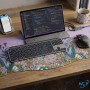 🖱️ Tapis de Souris Grand Format 88 × 40 cm – Desk Mat XXL Violet Motif Floral