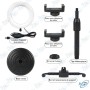 🔆 Ring Light LED avec 2 Supports de Téléphone – Éclairage pour Selfie, Live, TikTok & Vidéo