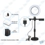 🔆 Ring Light LED avec 2 Supports de Téléphone – Éclairage pour Selfie, Live, TikTok & Vidéo