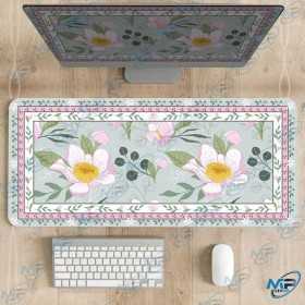 🖱️ Tapis de Souris XXL Floral – Grand Desk Mat Décoratif pour Bureau et Ordinateur