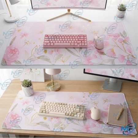 🖱️ Tapis de Souris XXL Floral – Grand Desk Mat Décoratif pour Bureau et Ordinateur