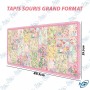 🖱️ Tapis Souris Grand Format XXL 89,5 × 39,5 cm – Desk Mat Floral Patchwork Rose pour Bureau