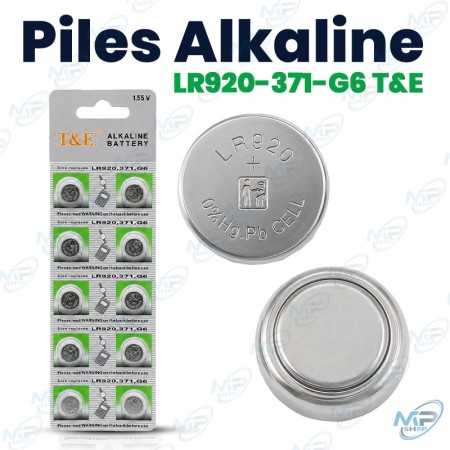 🔋 Pile bouton alcaline LR920 371 – 1,55 V – Pile ronde pour montres, calculatrices et appareils électroniques