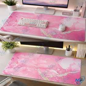 🖱️ Tapis de Souris Grand Format 89,5 × 39,5 cm – Design Marbre Rose – Desk Mat XXL pour Bureau et Gaming