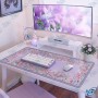 🖱️ Tapis de Souris Grand Format 89,5 × 39,5 cm – Design Floral Violet et Fleuri – Desk Mat XXL pour Bureau