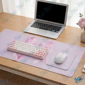 🖱️ Tapis de Souris Grand Format 89,5 × 39,5 cm – Motif Damier Vert Pastel et Blanc – Desk Mat XXL pour Bureau