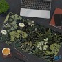 🖱️ Tapis de Souris Grand Format 89,5 × 39,5 cm – Motif Damier Vert Pastel et Blanc – Desk Mat XXL pour Bureau
