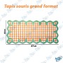 🖱️ Tapis Souris Grand Format 87 × 40 cm – Motif Vichy Orange & Vert
