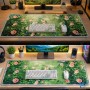 🖱️ Tapis Souris Grand Format 89,5 × 39,5 cm – Motif Floral Vert & Roses