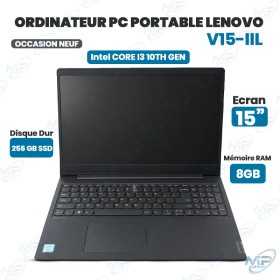💻 Ordinateur Portable Lenovo V15-IIL 15,6" – Intel Core i3 10ᵉ Génération – 8 Go RAM – SSD 256 Go – Occasion État Neuf