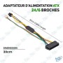 🔌 Adaptateur d’Alimentation ATX 24 vers 6 Broches – Convertisseur PSU Carte Mère PC