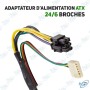 🔌 Adaptateur d’Alimentation ATX 24 vers 6 Broches – Convertisseur PSU Carte Mère PC