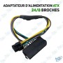 🔌 Adaptateur d’Alimentation ATX 24 vers 8 Broches – Câble Convertisseur PSU Carte Mère PC