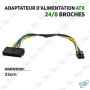 🔌 Adaptateur d’Alimentation ATX 24 vers 8 Broches – Câble Convertisseur PSU Carte Mère PC