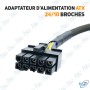 🔌 Adaptateur d’Alimentation ATX 24 vers 10 Broches – Câble Convertisseur PSU pour Carte Mère PC
