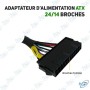 🔌 Adaptateur d’Alimentation ATX 24 vers 14 Broches – Câble Convertisseur PSU pour Carte Mère PC