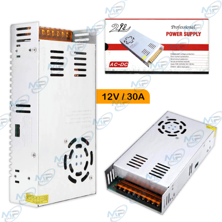 ⚡ Alimentation AC/DC 12V 30A – Transformateur 360W pour LED, CCTV et Applications Électroniques