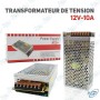 ⚡ Transformateur de Tension 12V 10A – Alimentation AC/DC 120W pour LED, CCTV et Équipements Électroniques