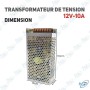 ⚡ Transformateur de Tension 12V 10A – Alimentation AC/DC 120W pour LED, CCTV et Équipements Électroniques