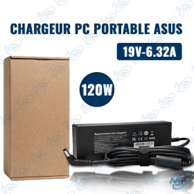 🔌Chargeur PC Portable ASUS 120W – Adaptateur Secteur 19V 6.32A Haute Puissance