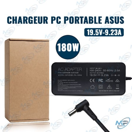 🔌 Chargeur PC Portable ASUS 180W – Adaptateur Secteur 19.5V 9.23A Haute Performance