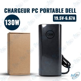 🔌 Chargeur PC Portable Dell 130W – Adaptateur Secteur 19.5V 6.67A Haute Performance