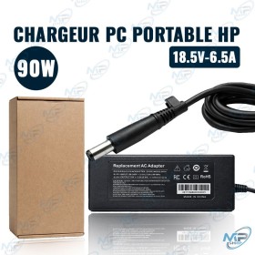 🔌 Chargeur PC Portable HP 90W – Adaptateur Secteur 18.5V 6.5A Haute Performance