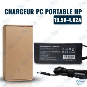 🔌 Chargeur PC Portable HP 19.5V 4.62A – Adaptateur Secteur Compatible Ordinateur Portable HP