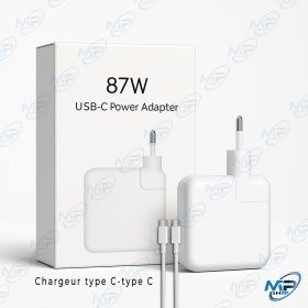 🔌 Chargeur USB-C 87W Power Adapter – Adaptateur Secteur Type-C avec Câble USB-C vers USB-C