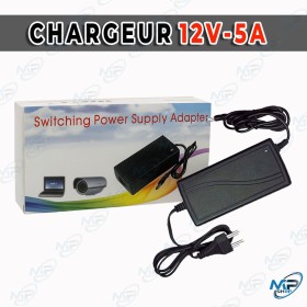 🔌 Chargeur Secteur 12V 5A – Adaptateur AC/DC Switching Power Supply Haute Puissance